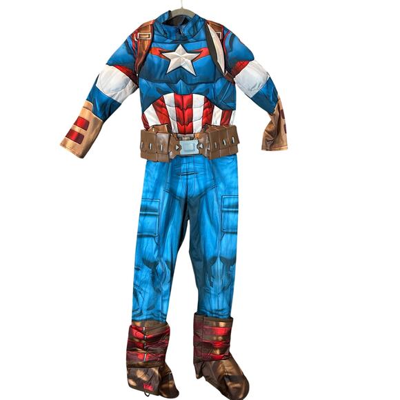 Superhero Costume Lot Captain America Iron Man M Medium Boys 8 10 Rubies - Picture 2 of 16